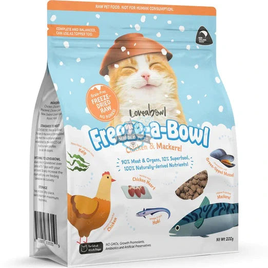 Loveabowl Freeze-a-bowl Freeze-dried for Cats (Chicken & Mackerel)