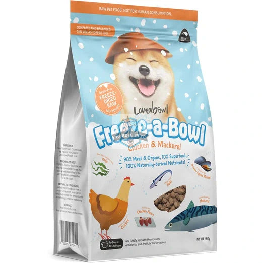 Loveabowl Freeze-a-bowl Freeze-dried for Dogs (Chicken & Mackerel)