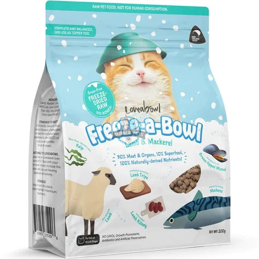 Loveabowl Freeze-a-bowl Freeze-dried for Cats (Lamb & Mackerel)