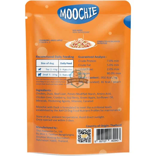 Moochie Boost Immune Duck Grain-Free Adult Pouch Dog Food 85g x 12