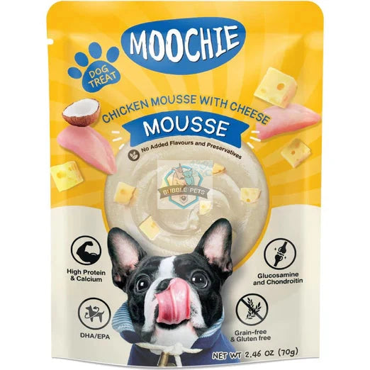 Moochie Chicken Mousse With Cheese Grain-Free Liquid Dog Treat 70g