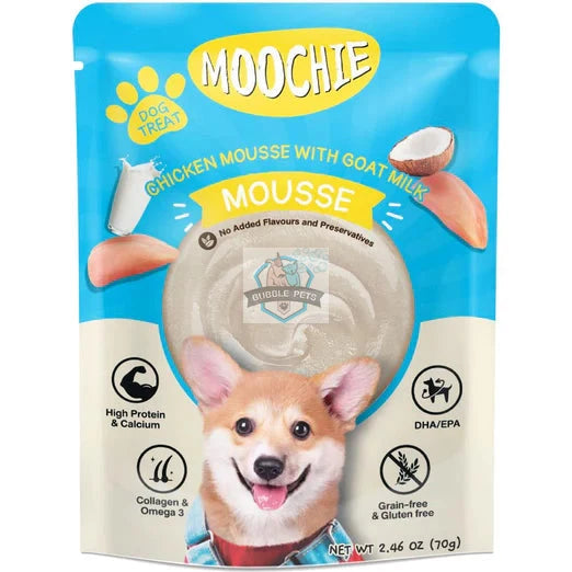 Moochie Chicken Mousse With Goat Milk Grain-Free Liquid Dog Treat 70g