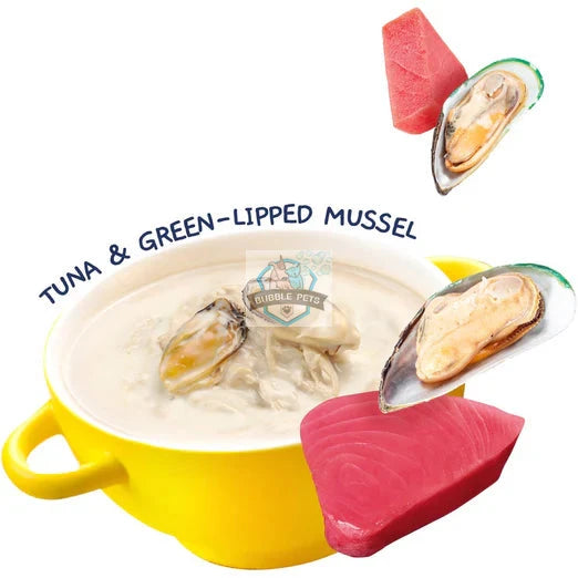 Moochie Creamy Broths With Tuna & Green-Lipped Mussel Grain-Free Pouch Cat Food