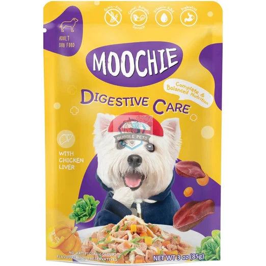 Moochie Digestive Care Chicken Liver Grain-Free Adult Pouch Dog Food 85g x 12