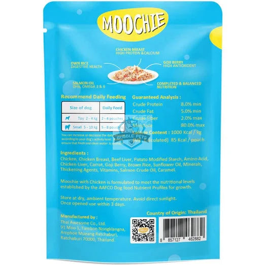 Moochie Healthy Growth Chicken Puppy Pouch Dog Food 85g x 12