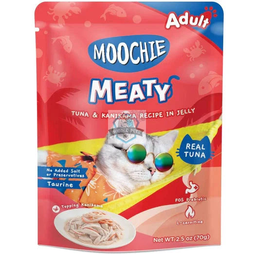 Moochie Meaty Tuna & Kanikama Recipe In Jelly Adult Pouch Cat Food