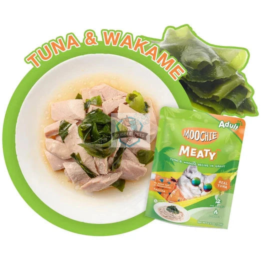 Moochie Meaty Tuna & Wakame Recipe In Gravy Adult Pouch Cat Food