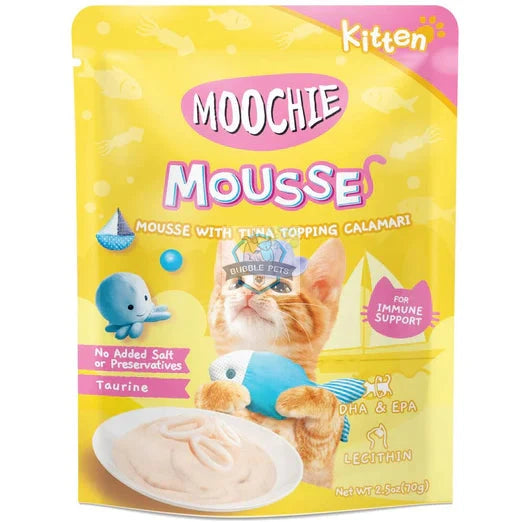 Moochie Mousse With Tuna Topping Calamari Kitten Pouch Cat Food