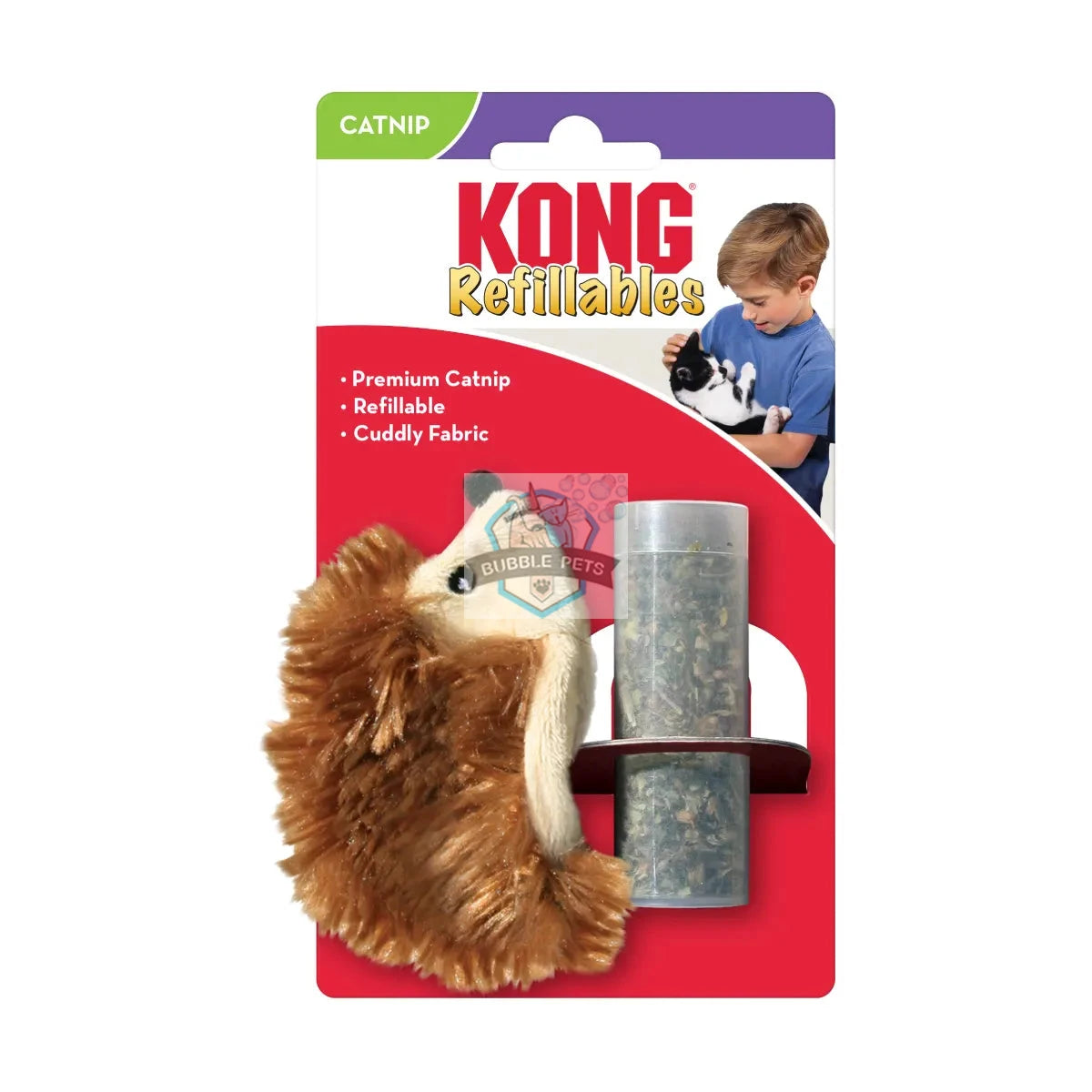 Kong Catnip Lavender Hedgehog Refillable Toy