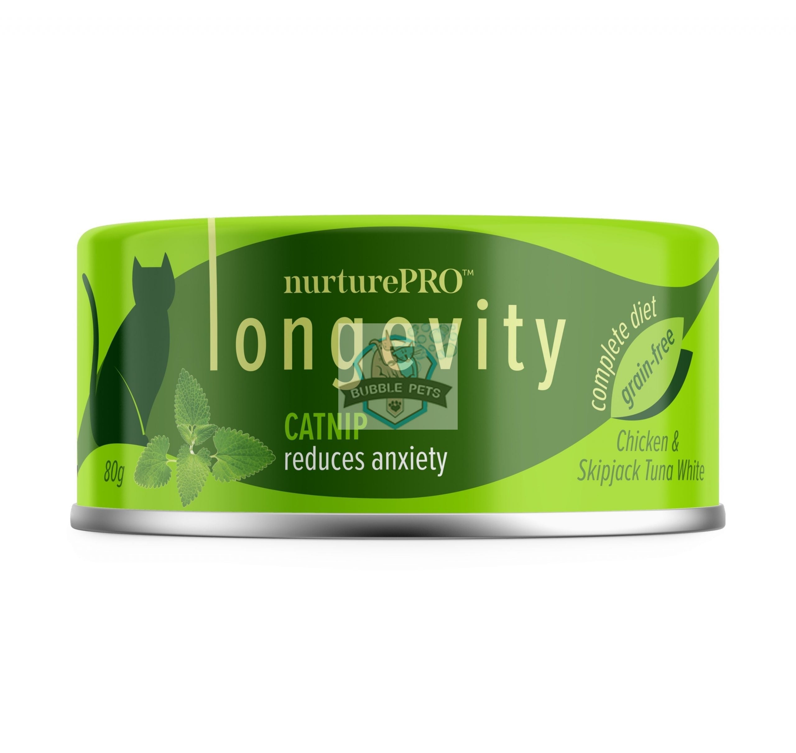 NurturePRO Longevity Chicken & Skipjack Tuna Wet Cat Food 80g (Catnip)