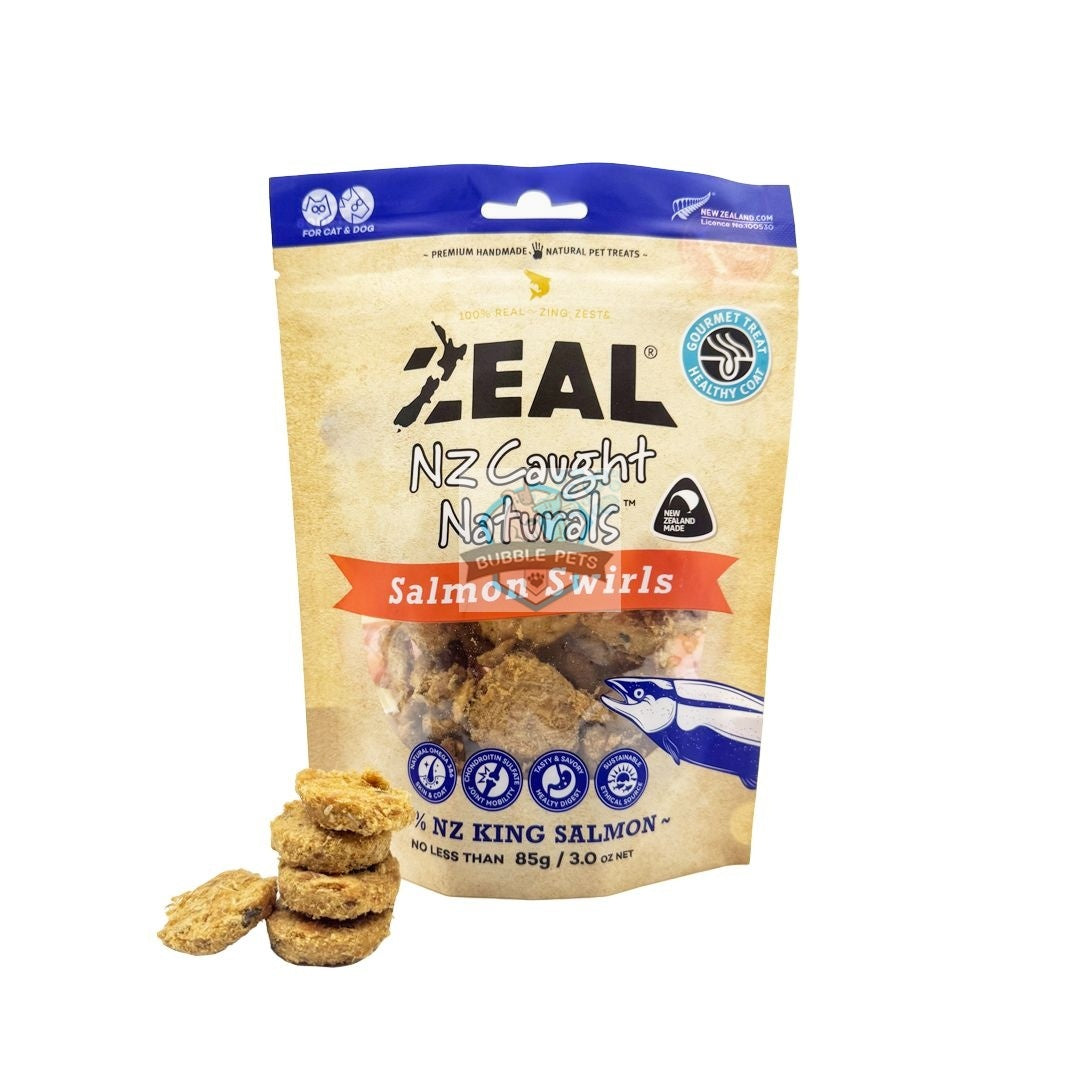 Zeal Salmon Swirls Pet Treats for Dogs and Cats