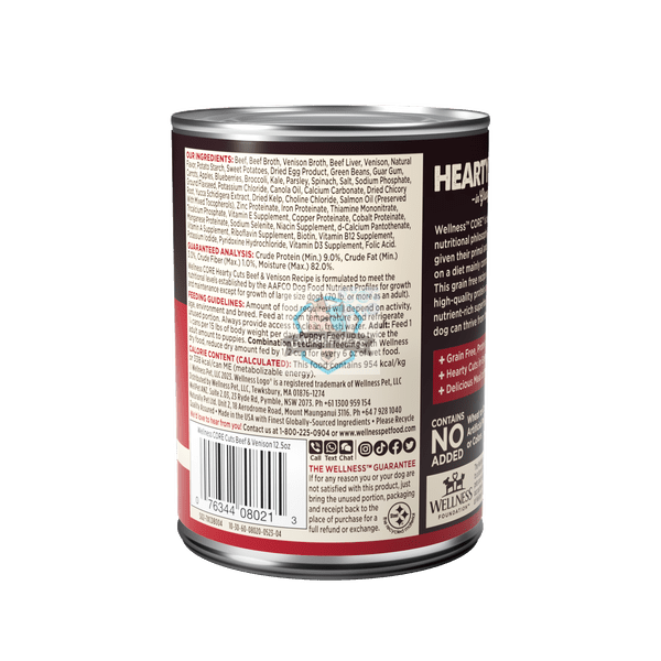 Wellness CORE Grain-Free Hearty Cuts in Gravy Gravy Beef & Venison Wet Dog Food