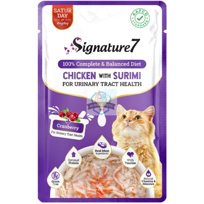 Signature7 Cat Wet Pouch - Chicken with Surimi in Gravy for Urinary Tract Health