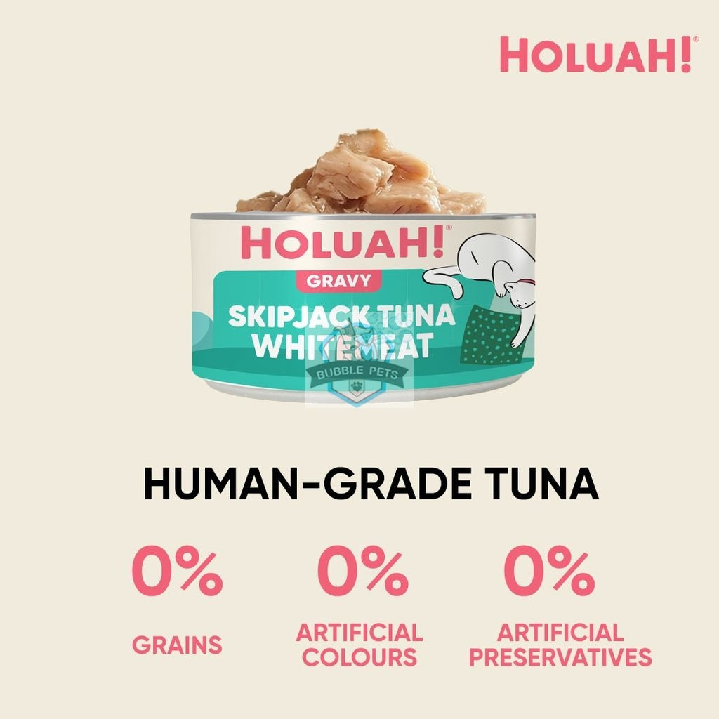 NEW: Holuah! Skipjack Tuna Whitemeat Gravy Canned Cat Food