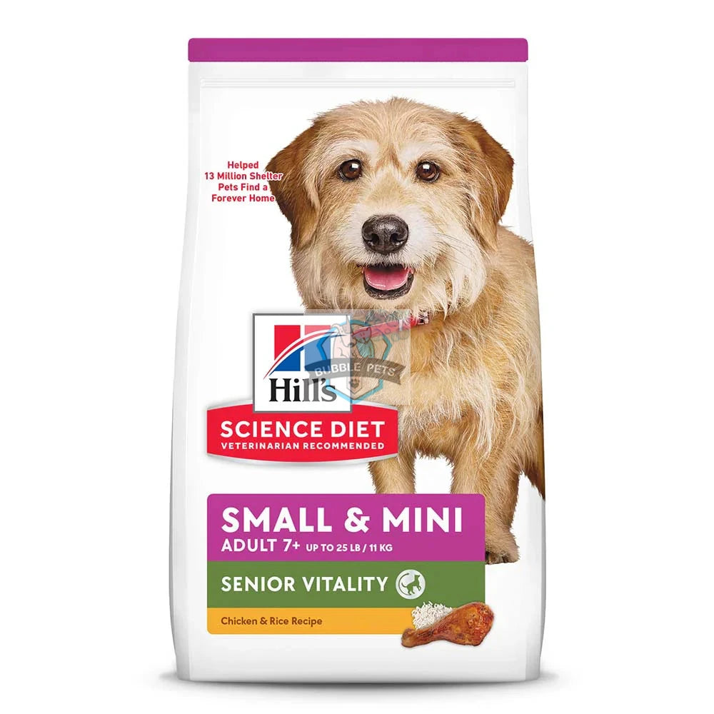 Hill's Science Diet Senior Vitality Adult 7+ Small & Toy Breed Chicken & Rice Recipe Dog Food