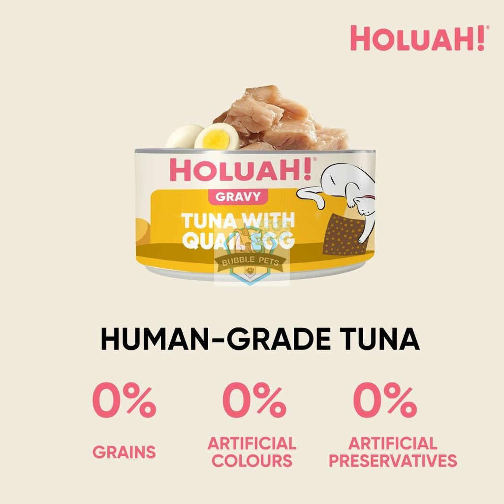 NEW: Holuah! Tuna with Quail Egg Gravy Canned Cat Food