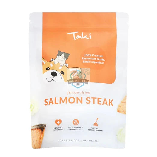 Taki Salmon SteakGrain-Free Freeze-Dried Treats For Cats & Dogs 50g