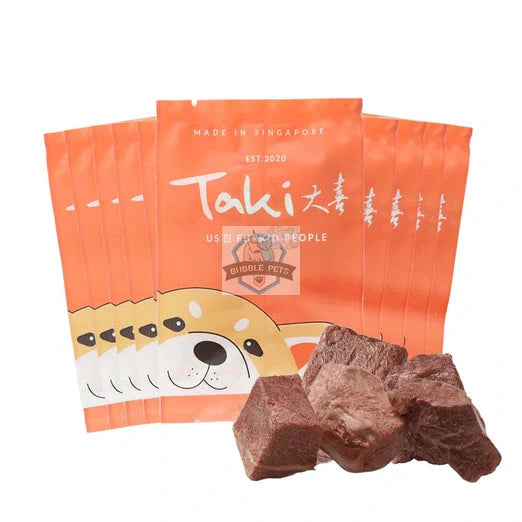 Taki Venison Cubes Grain-Free Freeze-Dried Treats For Cats & Dogs (10 Packets) 70g