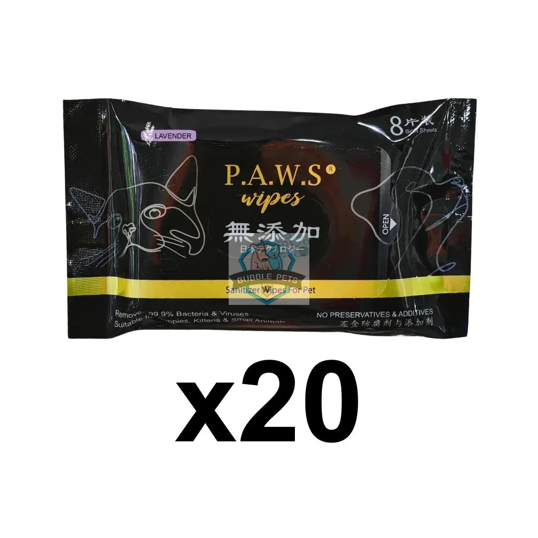 For Furry Friends P.A.W.S Travel Wet Wipes (8 sheets)
