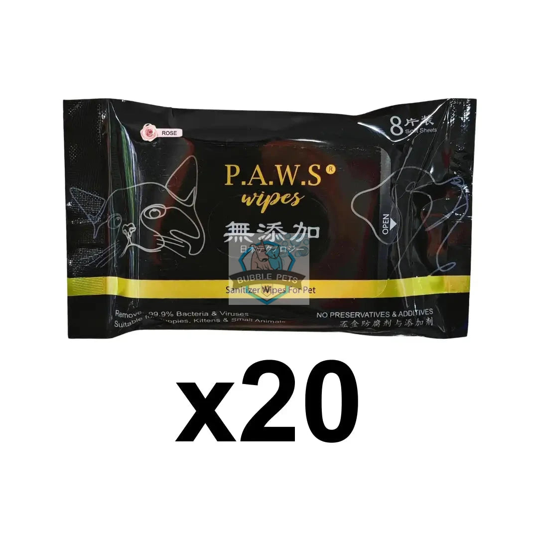For Furry Friends P.A.W.S Travel Wet Wipes (8 sheets)