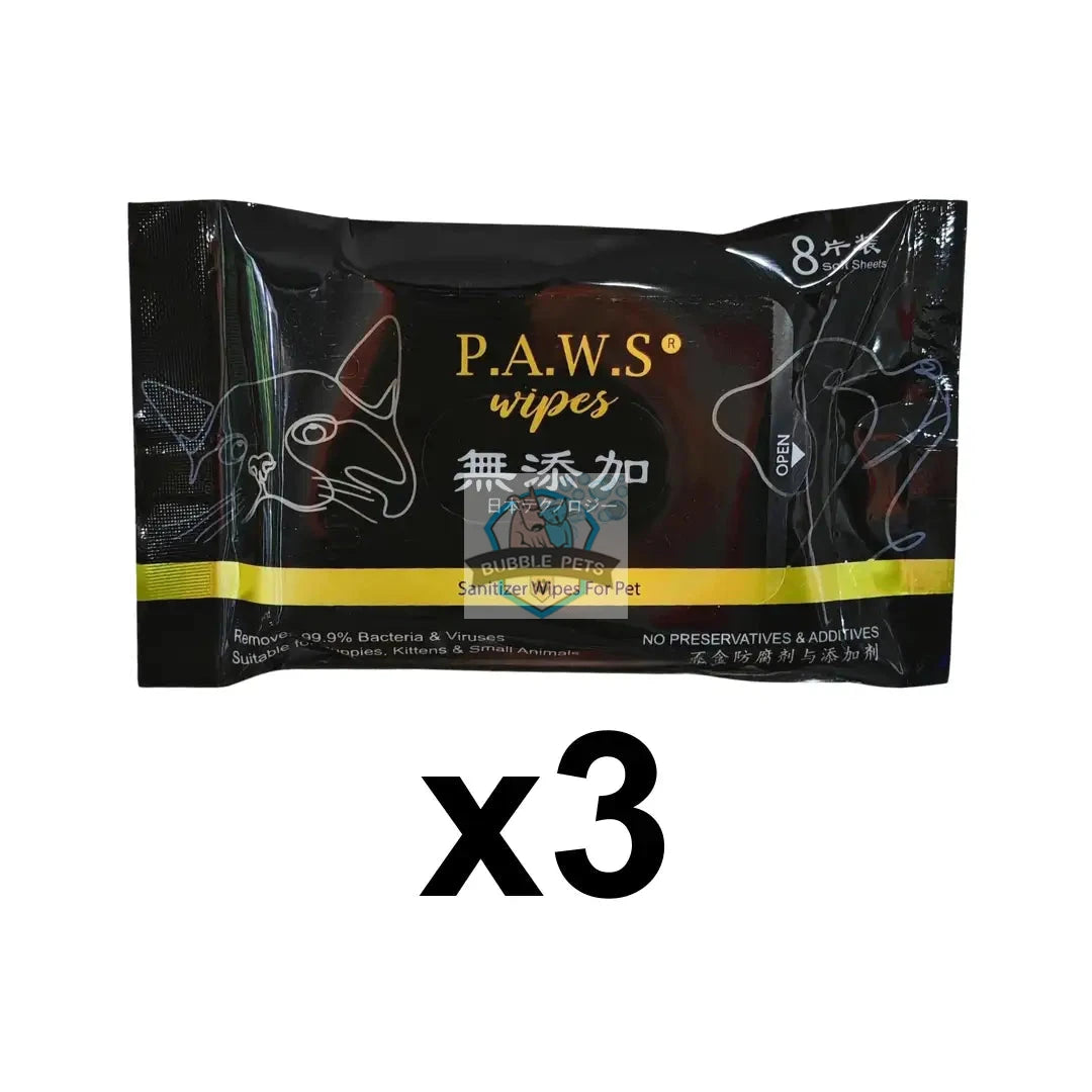 For Furry Friends P.A.W.S Travel Wet Wipes (8 sheets)