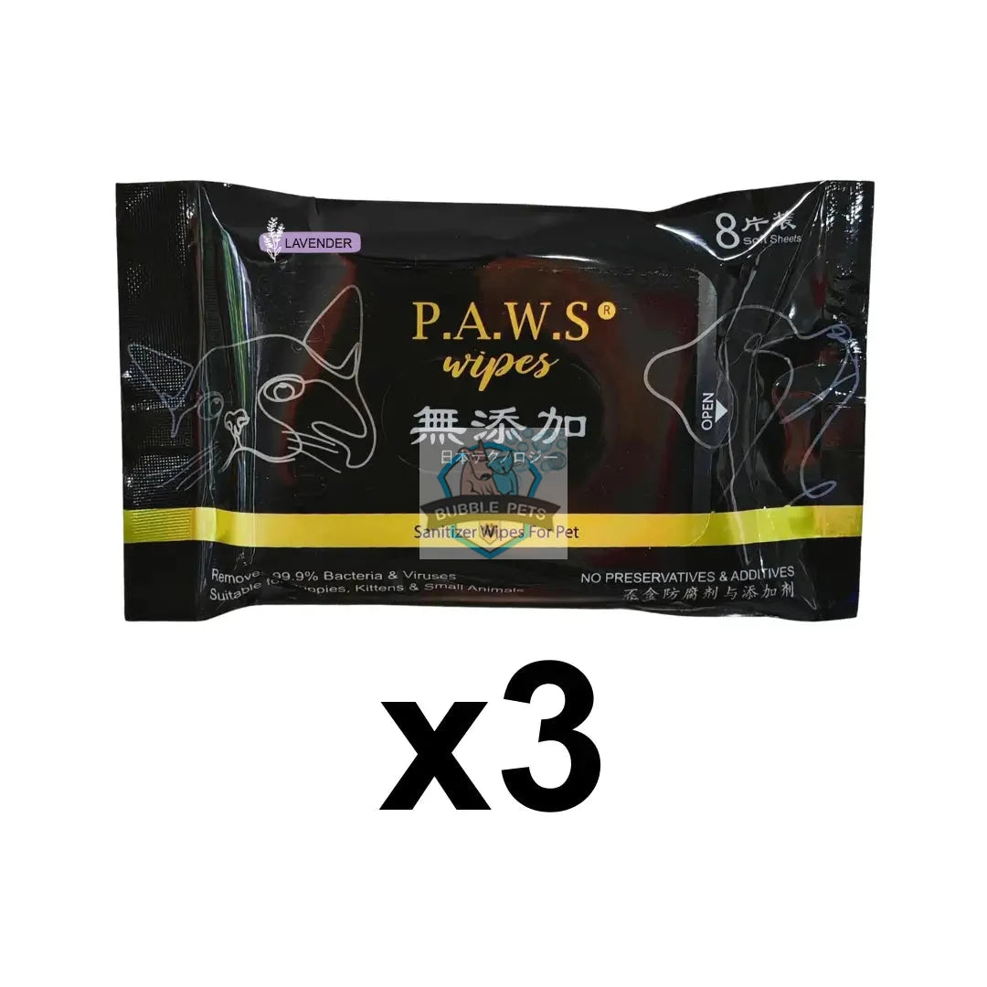 For Furry Friends P.A.W.S Travel Wet Wipes (8 sheets)
