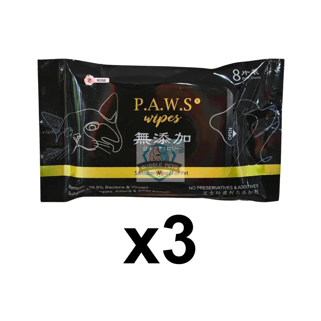 For Furry Friends P.A.W.S Travel Wet Wipes (8 sheets)