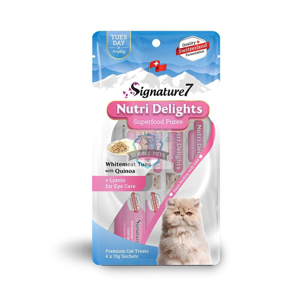Signature7 Cat Nutri Delights Superfood Puree - Whitemeat Tuna with Quinoa for Eye Care
