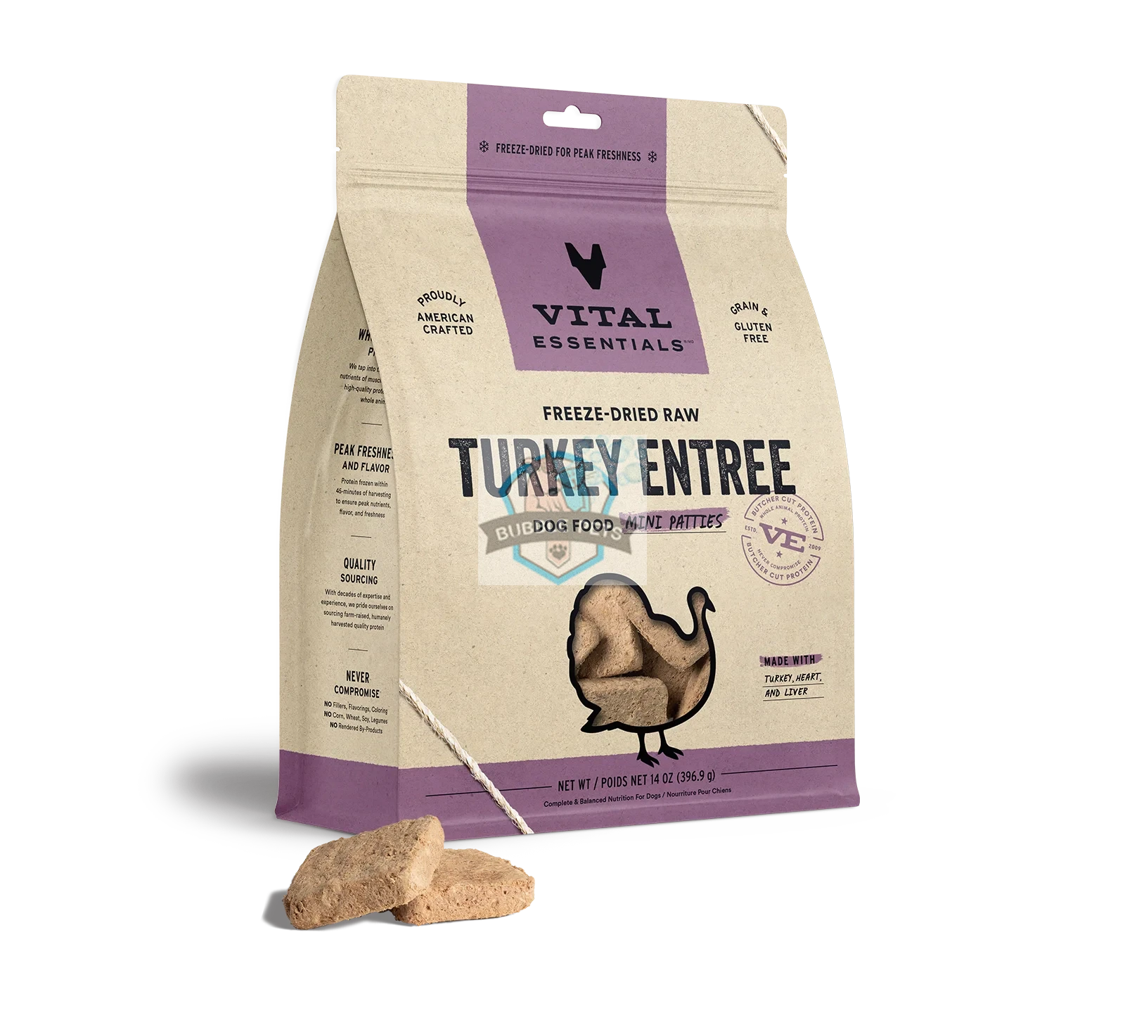 Vital Essentials Freeze Dried Mini-Patties for Dogs [14oz]