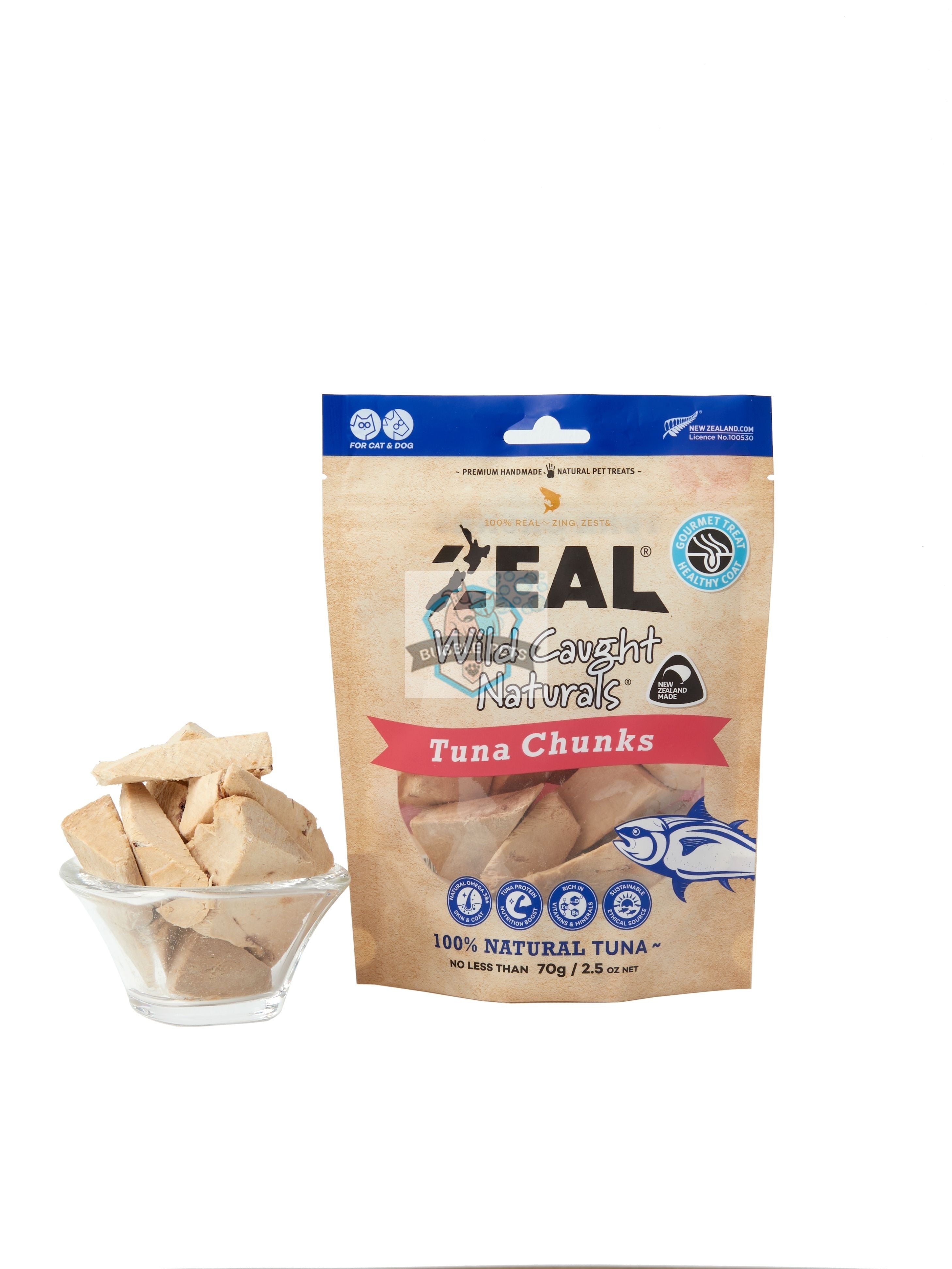 Zeal Tuna Chunks Pet Treats for Dogs and Cats