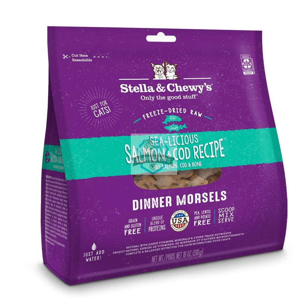 Stella & Chewy's Freeze Dried Cat Dinner Morsels (Sea-licious Salmon & Cod)