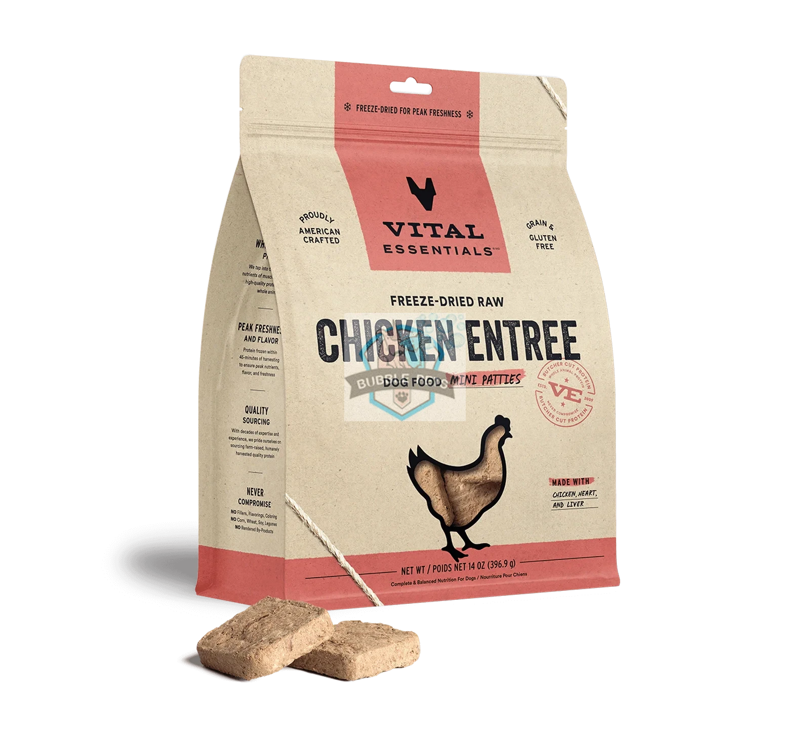 Vital Essentials Freeze Dried Mini-Patties for Dogs [14oz]