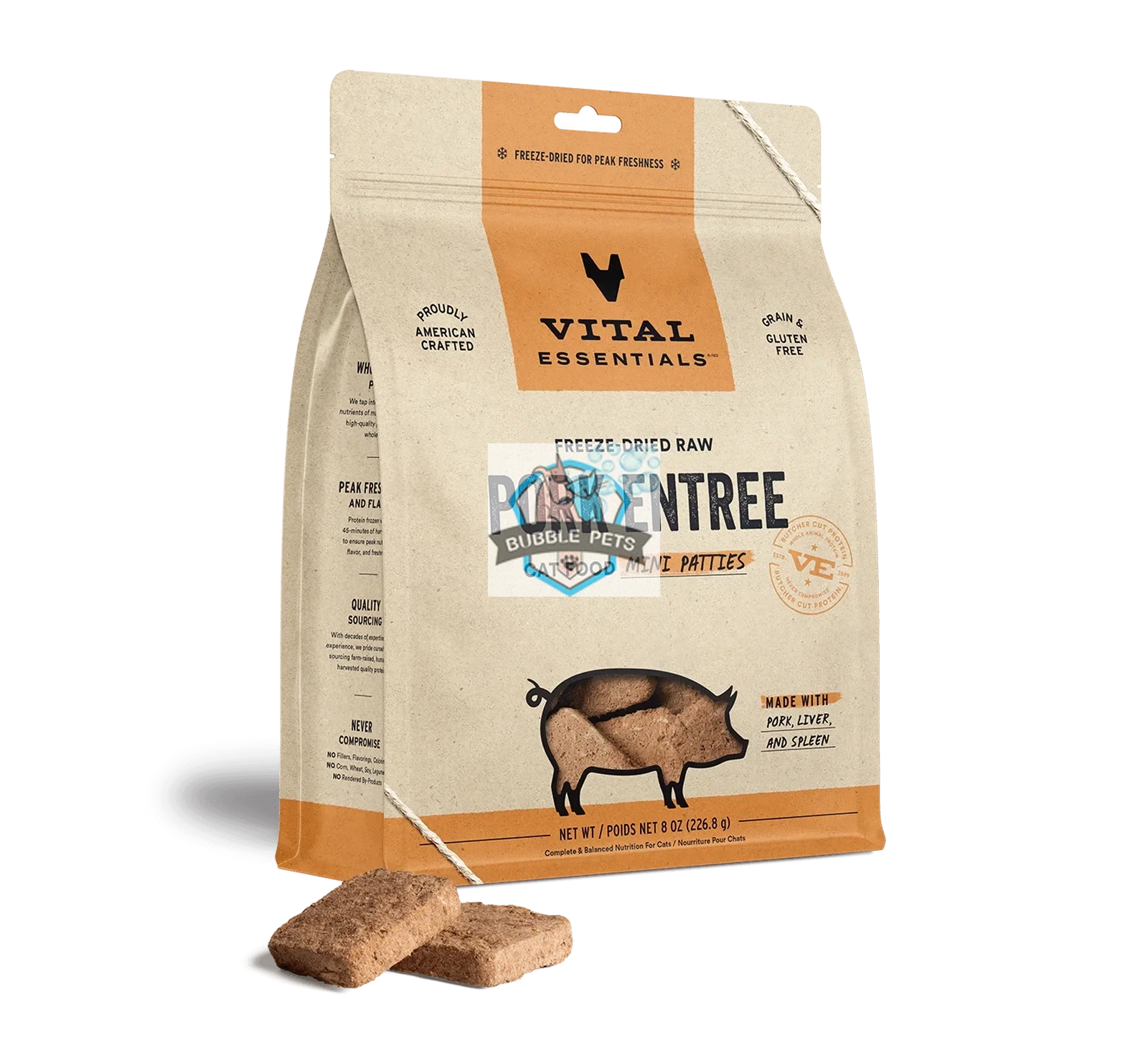 Vital Essentials Freeze Dried Mini-Patties for Cats [8oz]