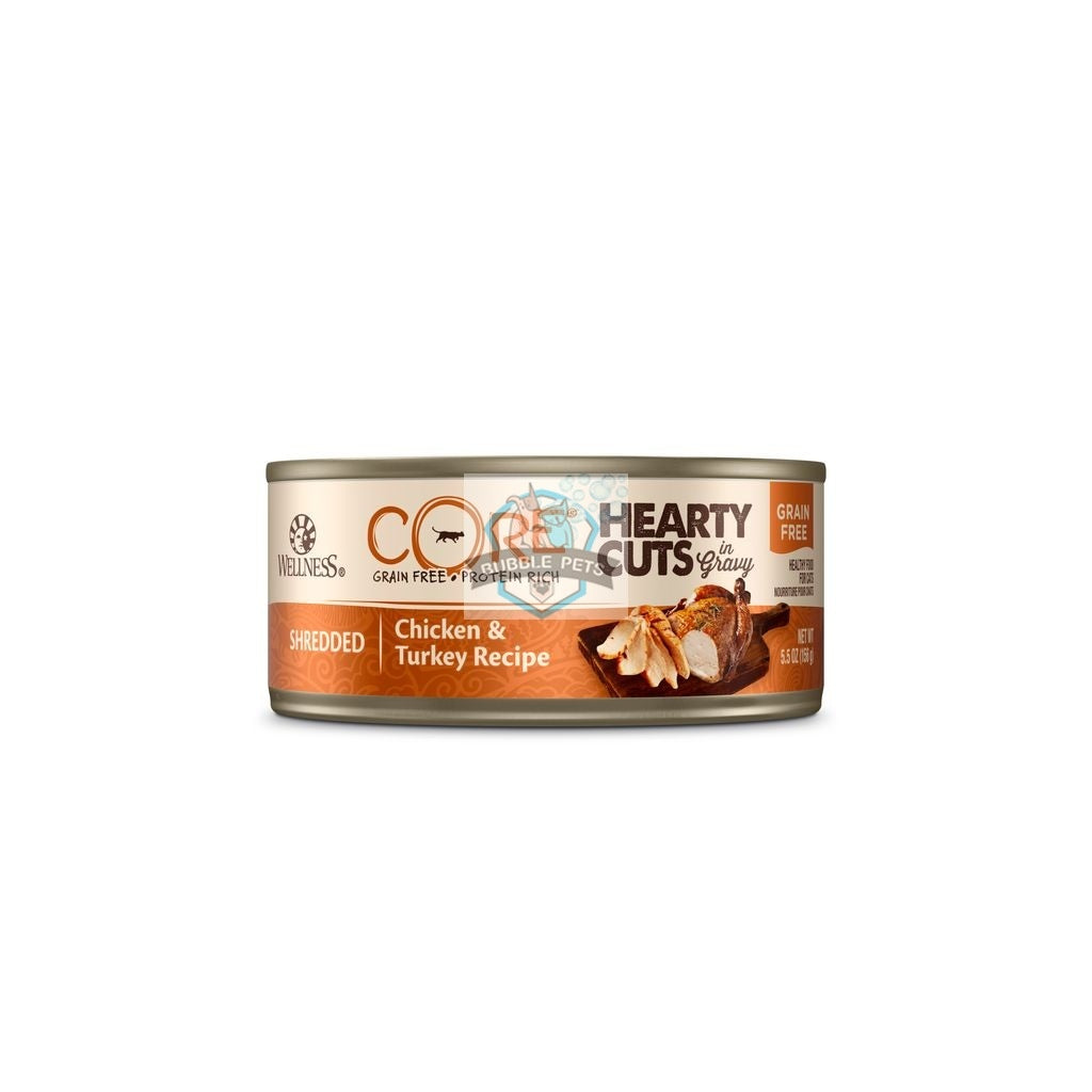Wellness CORE Hearty Cuts in Gravy Shredded Chicken & Turkey Recipe Canned Cat Food