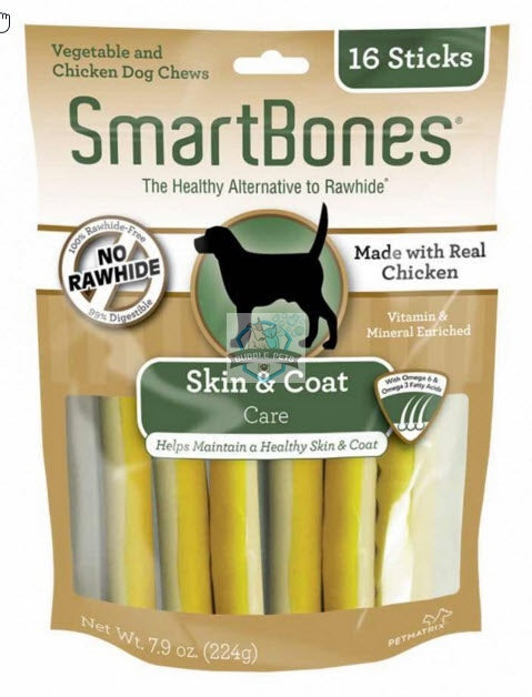 SmartBones SmartSticks Skin And Coat Care Dog Chews