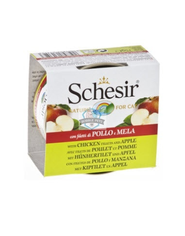 Schesir Chicken Fillet and Apple Canned Cat Food