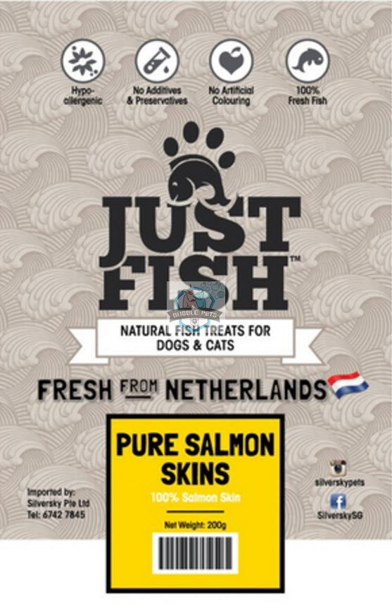 Just Fish Pure Salmon Skin Dog Cats Pet Treats