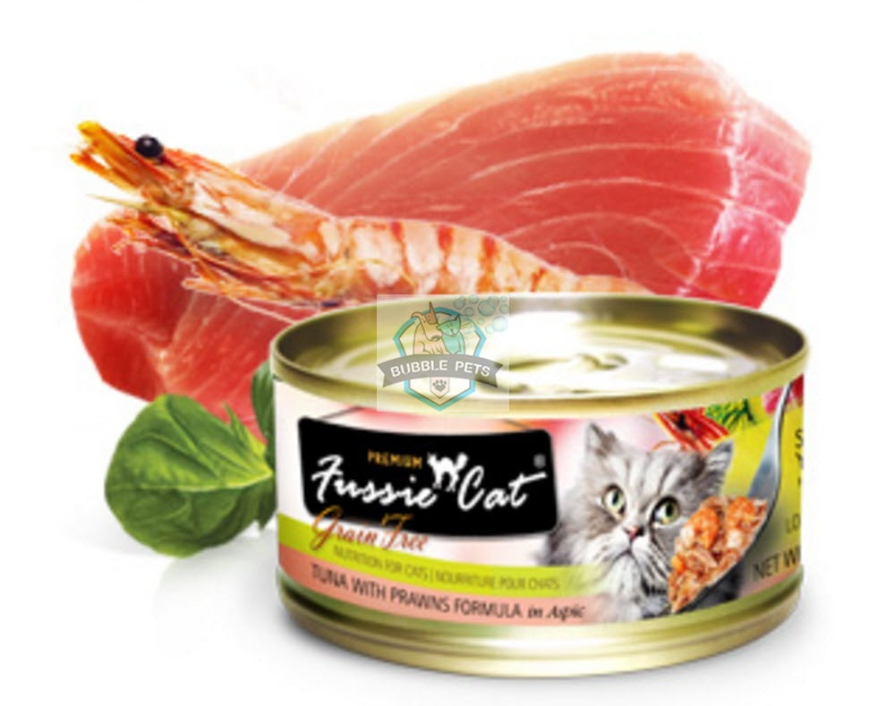 Fussie Cat Premium Tuna With Prawn Canned Cat Food
