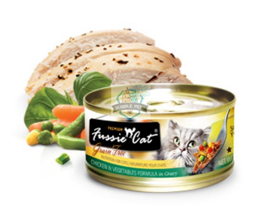 Fussie Cat Premium Chicken With Vegetables In Gravy Canned Cat Food