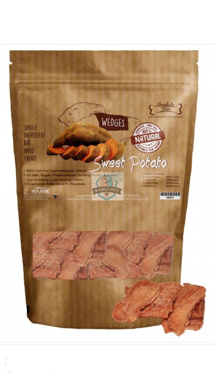 Absolute Bites Air Dried Sweet Potato Wedges Dog Treats