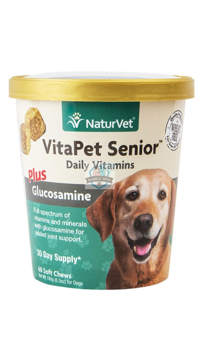 NaturVet VitaPet Senior Plus Glucosamine Soft Chew Cup for Dogs