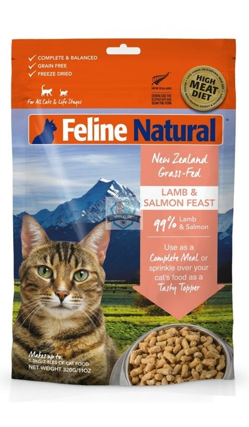 K9 Feline Natural Lamb and Salmon Raw Freeze Dried Cat Food