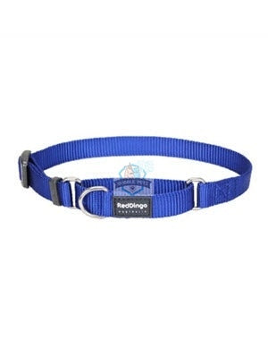 Red Dingo Martingale Half Check Collar in Dark Blue for Dogs
