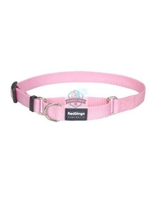 Red Dingo Martingale Half Check Collar in Pink for Dogs