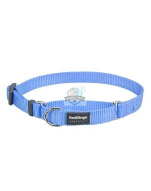 Red Dingo Martingale Half Check Collar in Medium Blue for Dogs