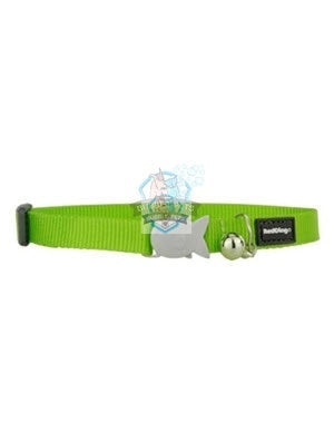 Red Dingo Classic Safety Collar in Lime Green for Cat