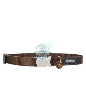 Red Dingo Classic Safety Collar in Brown for Cat