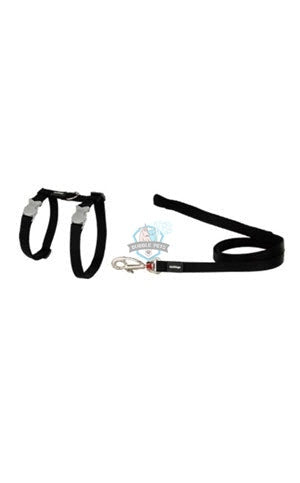 Red Dingo Harness and Lead Combo Classic in Black for Cat