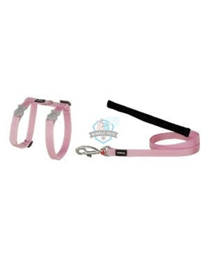 Red Dingo Harness and Lead Combo Classic in Pink for Cat