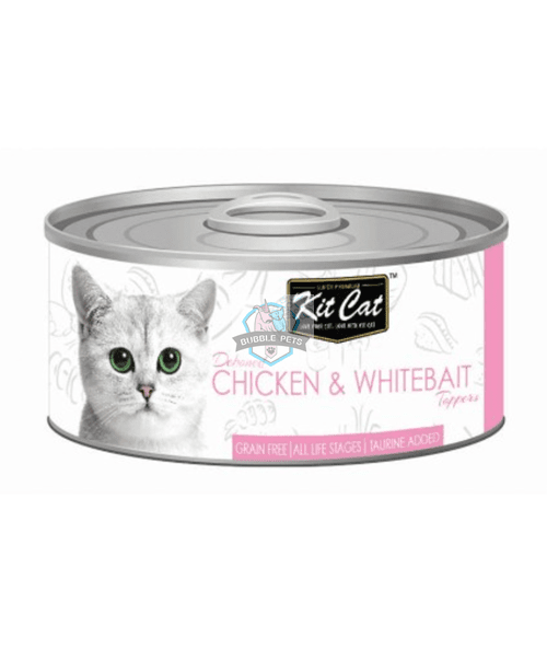 Kit Cat Deboned Chicken & Whitebait Canned Cat Food Toppers